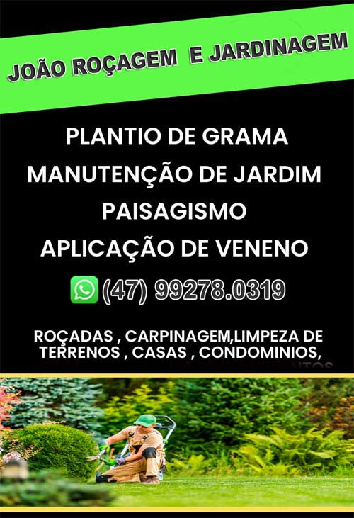 limpar terreno roçadeira roçadeira roçada capina urbano rural Joinville São Francisco do Sul Guaramirim São João Itapocorói Barra Velha Balneário Barra do Sul